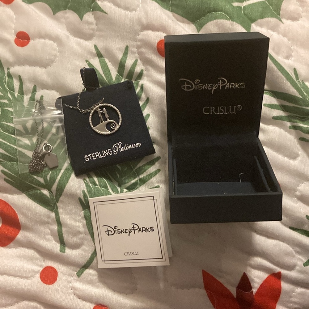 Disney Parks Crislu Sterling Nightmare Before Christmas necklace